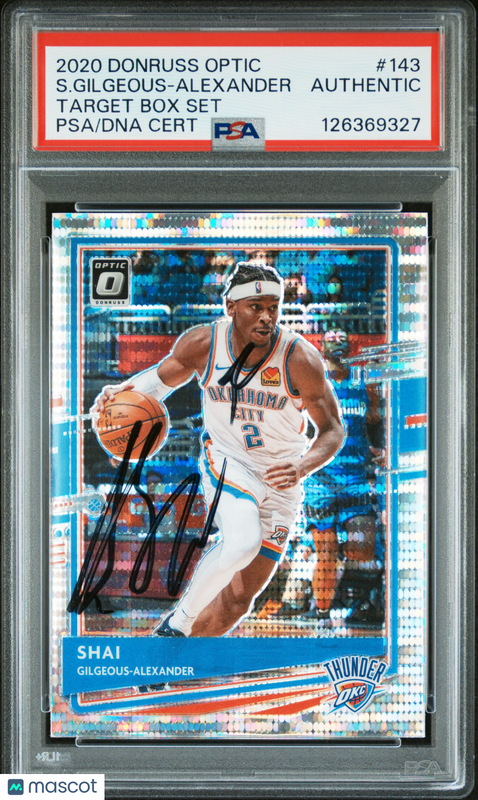2020 Panini Dnrss Optic Target Set #143 Shai Gilgeous-Alexander signed card PSA