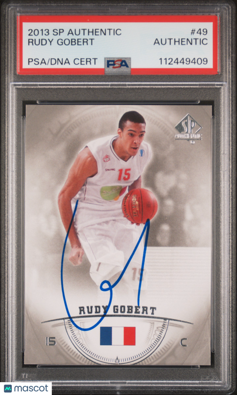 2013 SP Authentic #49 Rudy Gobert Signed Card PSA A Auto A Autographed