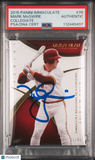 2015 Panini Immaculate Collegiate #76 Mark Mcgwire 21/99 signed card PSA
