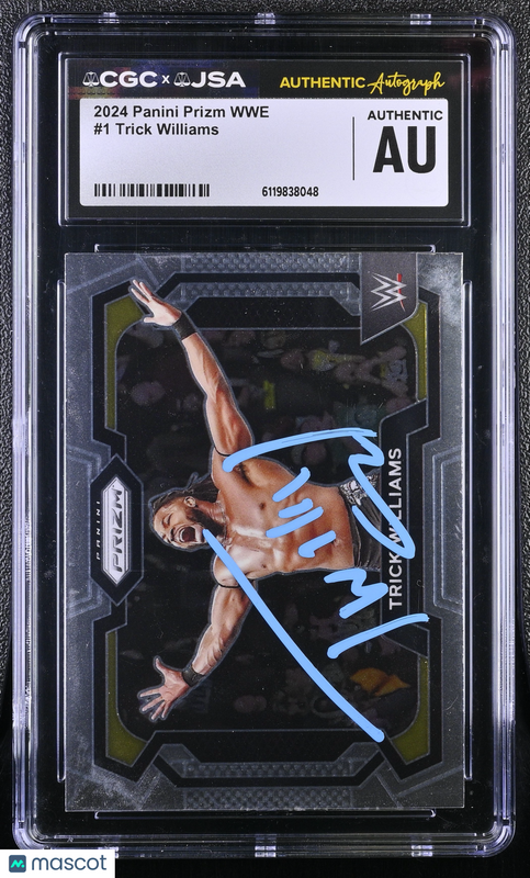 Trick Williams 2024 Panini Prizm WWE #1 Signed Card CGC Authentic JSA Auto Auth