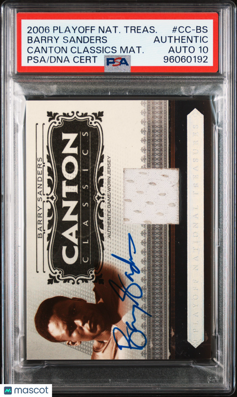 Barry Sanders 2006 Playoff Natl Treas Canton ClassicCC-BS Signed Card PSA Auto10