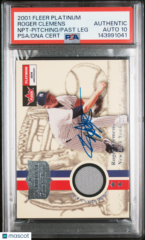 2001 Fleer Platinum National Patch Roger Clemens Signed Card Auto 10 PSA Yankees