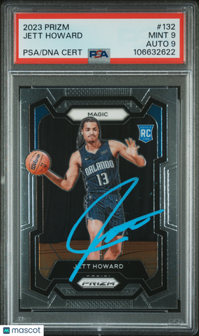 2023 Panini Prizm #132 Jett Howard signed card PSA 9 Auto 9
