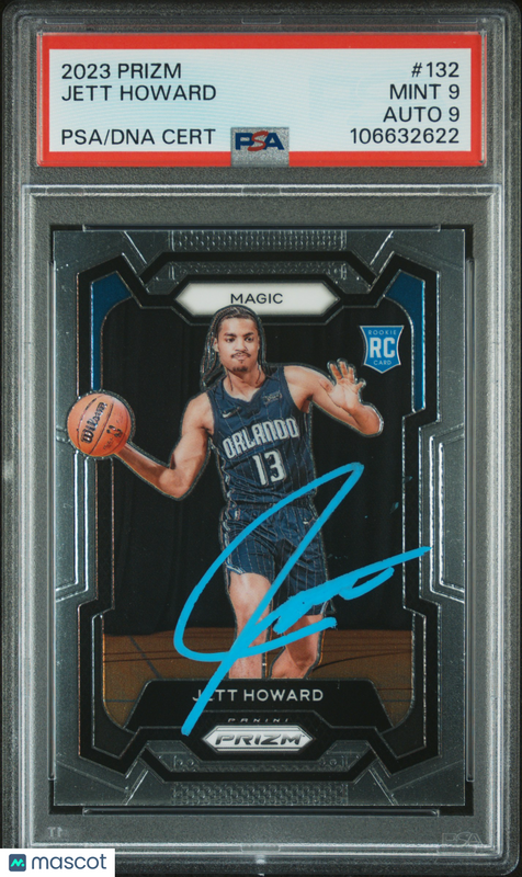 2023 Panini Prizm #132 Jett Howard signed card PSA 9 Auto 9