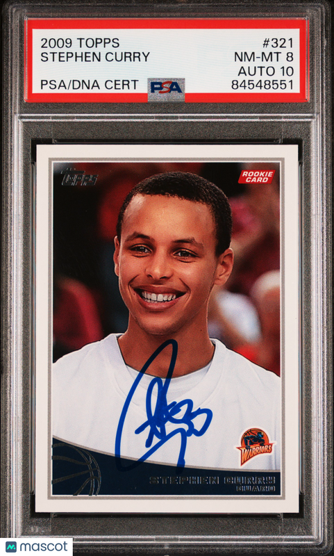 2009 Topps #321 Stephen Curry Signed Card Auto 10 PSA 8 Slabbed GS Warriors