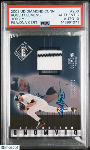 2002 Upper Deck Diamond Connection#266 Roger Clemens Signed Card Auto 10 PSA