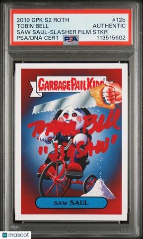 2019 Garbage Pail Kids Srs 2 Rvng Of Oh, Horror-Ible Slshr Saw Saul #12b PSA A
