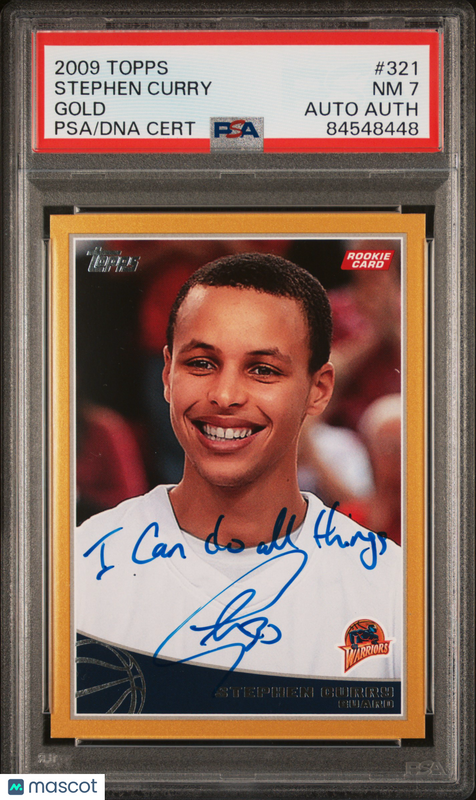 2009 Topps Gold#321 Stephen Curry Signed Card PSA 7 Auto A Autographed