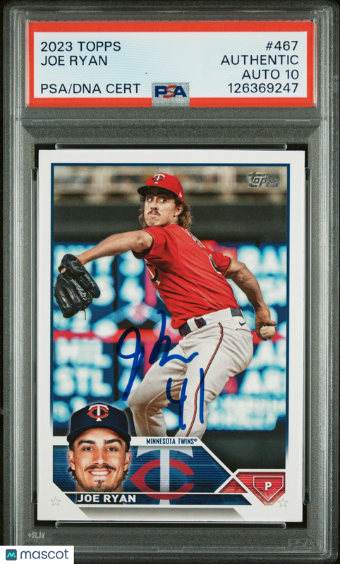 Joe Ryan 2023 Topps #467 Signed Card PSA A Auto 10 Autographed
