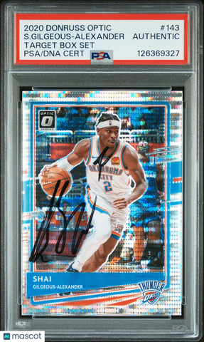 2020 Panini Dnrss Optic Target Set #143 S. Gilgeous-Alexander signed card PSA A