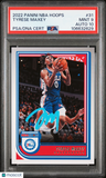 2022 Panini NBA Hoops #31 Tyrese Maxey signed card PSA 9 Auto 10