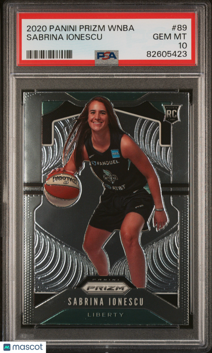 2020 Panini Prizm WNBA #89 Sabrina Ionescu Prizm PSA 10 Gem Mint RC