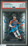 2023 Panini Mosaic #191 Luguentz Dort signed card PSA 8 Auto 10