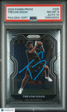 2020 Panini Prizm #335 Trevon Diggs signed card PSA 8 Auto 10