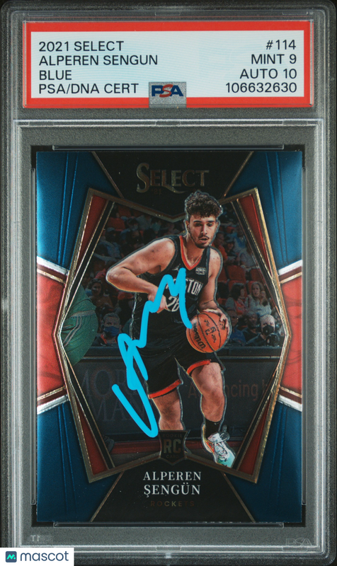 2021 Panini Select #114 Alperen Sengun Blue signed card PSA 9 Auto 10