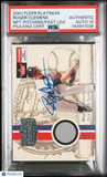 2001 Fleer Platinum National Patch  Roger Clemens Signed Card Auto PSA Yankees