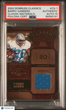 2004 Donruss Classics Classic Materials #CS-1 Barry Sanders Signed Card PSA Auth