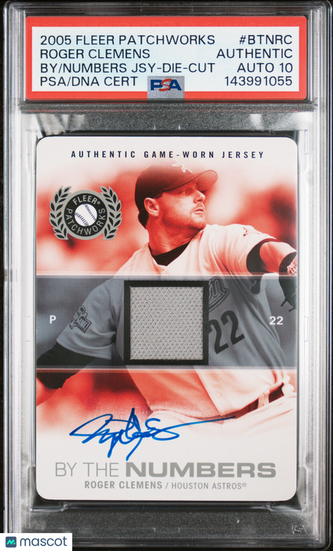 2005 Fleer Patchworks Jsy Die Cut#BTNRC Roger Clemens Signed Card Auto 10 PSA
