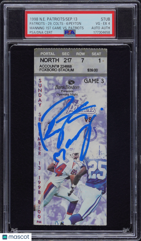 1998 N.E. Patriots Manning 1st Game VS. Patriots PSA 4
