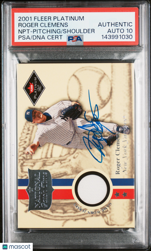 2001 Fleer Platinum National Patch Roger Clemens Signed Card Auto 10 PSA Yankees