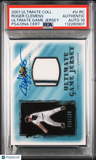 2001 Ultimate Col Ult Gm Jrsy #U-RC Roger Clemens 010/150 signed PSA A Auto 10