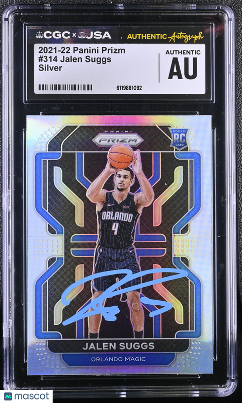 Jalen Suggs 2021-22 Panini Prizm Silver#314 Signed Card CGC AuthenJSA Auto Auth