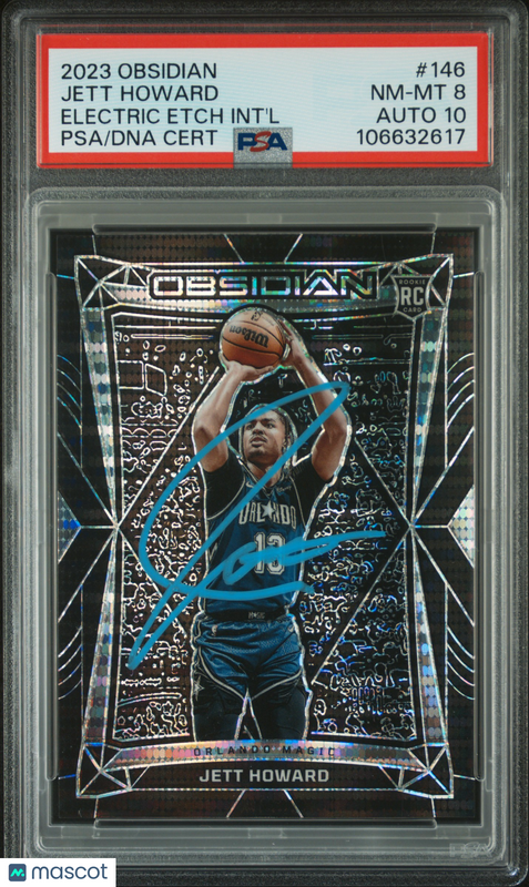 2023 Panini Obsidian Electric Etch #146 Jett Howard signed card PSA 8 Auto 10