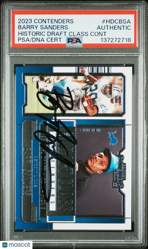 Barry Sanders 2023 Contenders Historic Draft Class #HDCBSA Signed Card PSA Auto