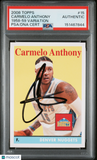 2008 Topps 1958 59 Variation#15 Carmelo Anthony Signed Card PSA A Auto