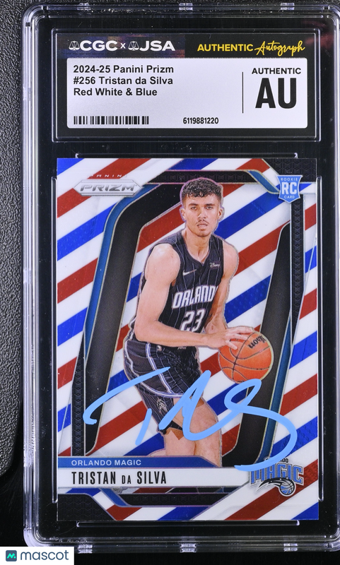 Tristan da Silva 2024-25 Panini Prizm Red White Blue#256 Signed Card CGC JSA Aut