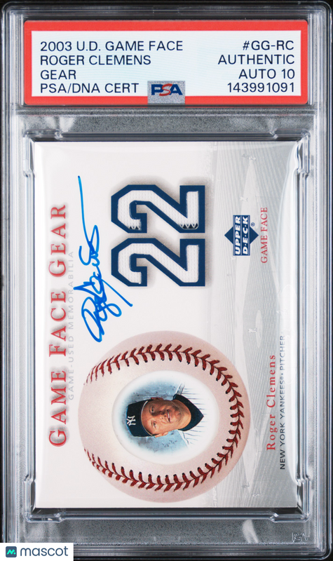 2003 Upper Deck Game Face #GG-RC Roger Clemens Signed Card Auto 10 PSA Slabbed Yankees