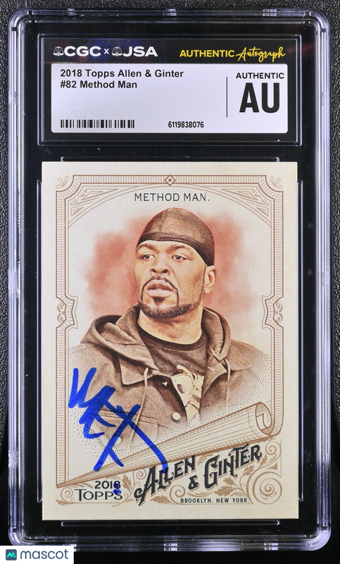 2018 Topps Allen & Ginter #82 Method Man Signed Card CGC JSA Auto Authentic