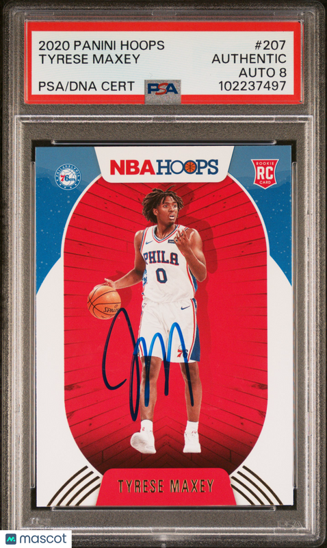 2020 Panini Hoops #207 Tyrese Maxey PSA Auto 8