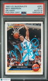 1992 Upper Deck Mcdonald's #OR1 Nick Anderson Orlando signed card PSA 5 Auto 10