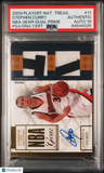 2009 Playoff National Treasures NBA Gear #11 Stephen Curry signed PSA A Auto 10
