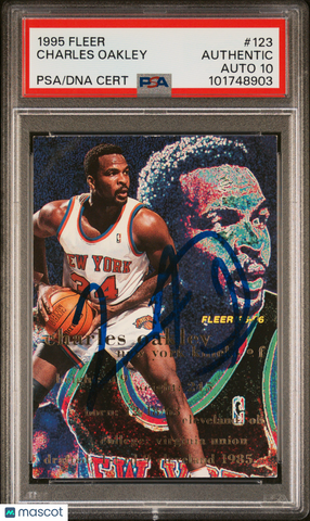 1995 Fleer #123 Charles Oakley PSA A Auto 10