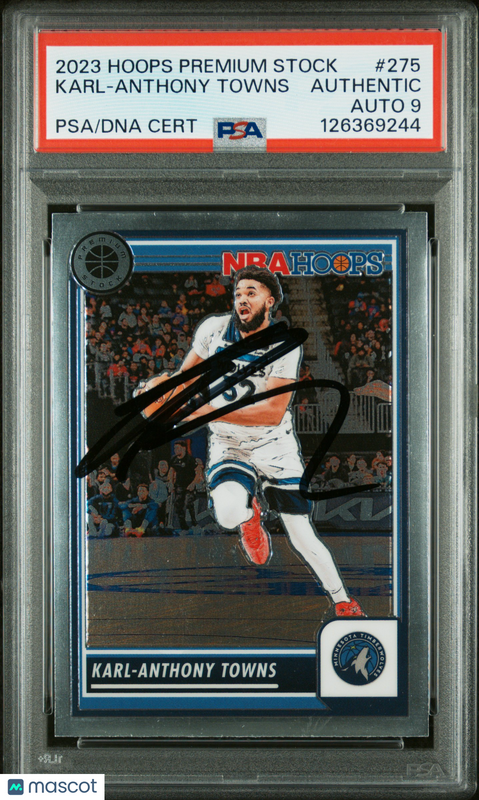 Karl-Anthony Towns 2023 Hoops Premium #275 Signed Card PSA A Auto 9 Autographed