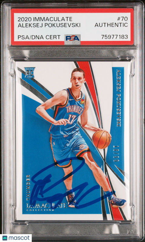 2020 Panini Immaculate Collection #70 Aleksej Pokusevski Signed Card PSA Auto