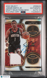 2022 Panini Select Draft Sel Mem #DSMJS Jabari Smith JR. signed PSA A Auto 10