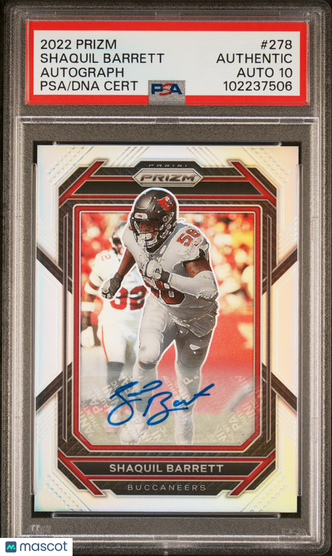 2022 Panini Prizm #278 Shaquil Barrett PSA A Auto 10
