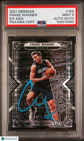 2021 Panini Obsidian #158 Franz Wagner E E Asia signed card PSA 9 Auto A