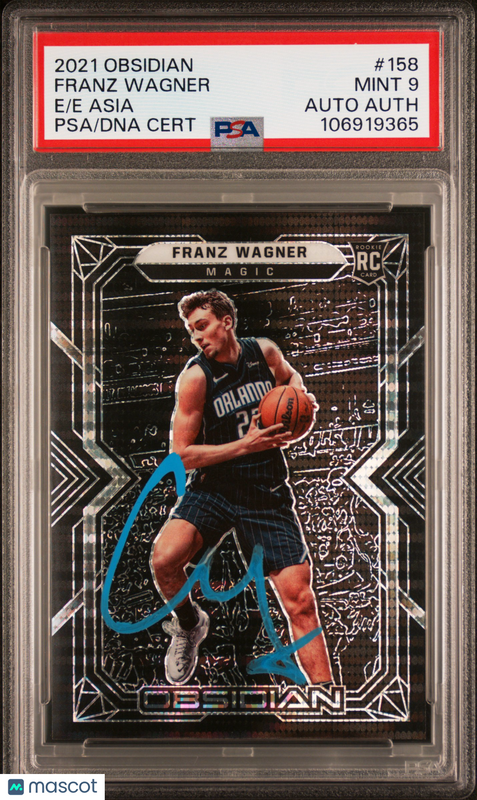 2021 Panini Obsidian #158 Franz Wagner E E Asia signed card PSA 9 Auto A