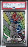 2023 Bowman Draft Bowman Glass #BGA10 Chase Davis signed card PSA A Auto A