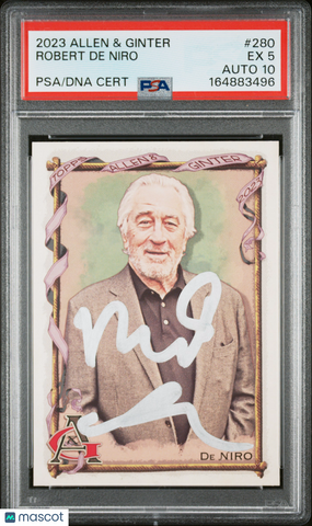 2023 Topps Allen & Ginter #280 Robert De Niro Signed Card PSA 5 Auto 10 Autograp