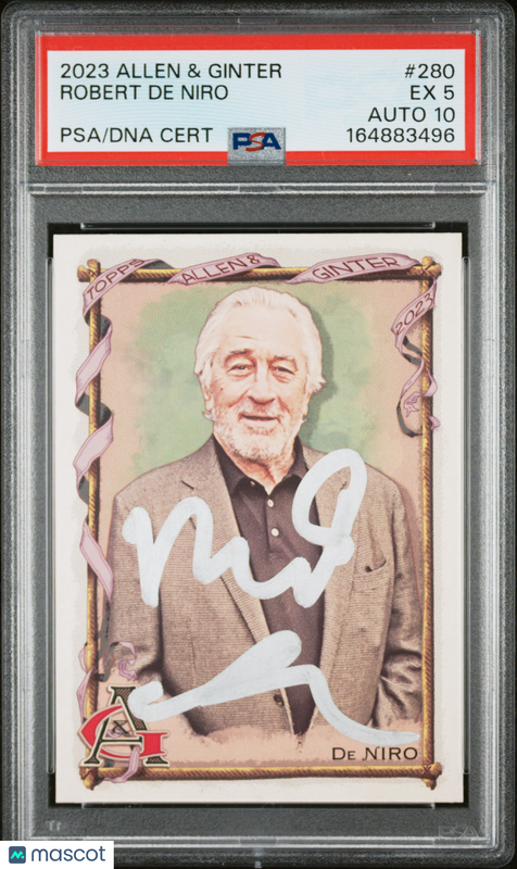 2023 Topps Allen & Ginter #280 Robert De Niro Signed Card PSA 5 Auto 10 Autograp