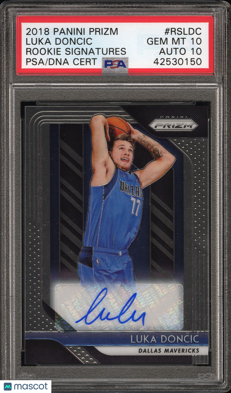 Luka Doncic 2018 Panini Prizm Rookie Signatures#RSLDC Signed Card PSA 10 Auto 10