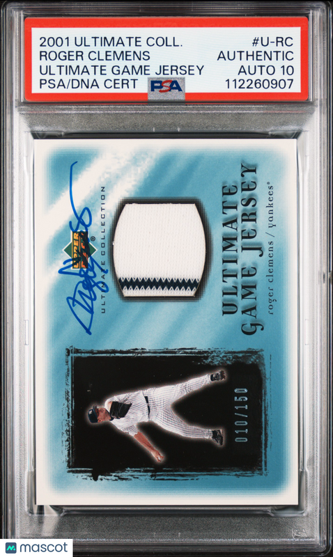 2001 Ultimate Col Ult Gm Jrsy #U-RC Roger Clemens 010/150 signed PSA A Auto 10