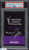 Stephen Curry Signed 2023 American Century Championship Tahoe Badge PSA Warriors