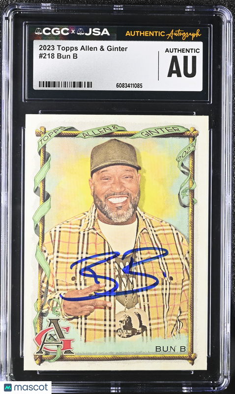 2023 Topps Allen & Ginter #218 Bun B signed card CGC JSA Auto Authentic