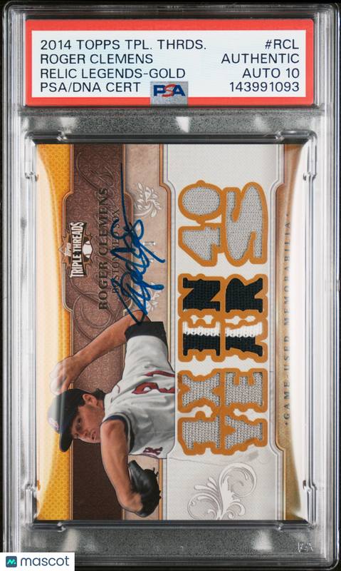 2014 Topps Triple Threads Gold#TTRL-RCL 4/9 Roger Clemens Signed Card PSA Auto10